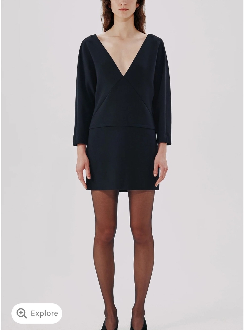 Dolman Sleeve Mini Dress | Black